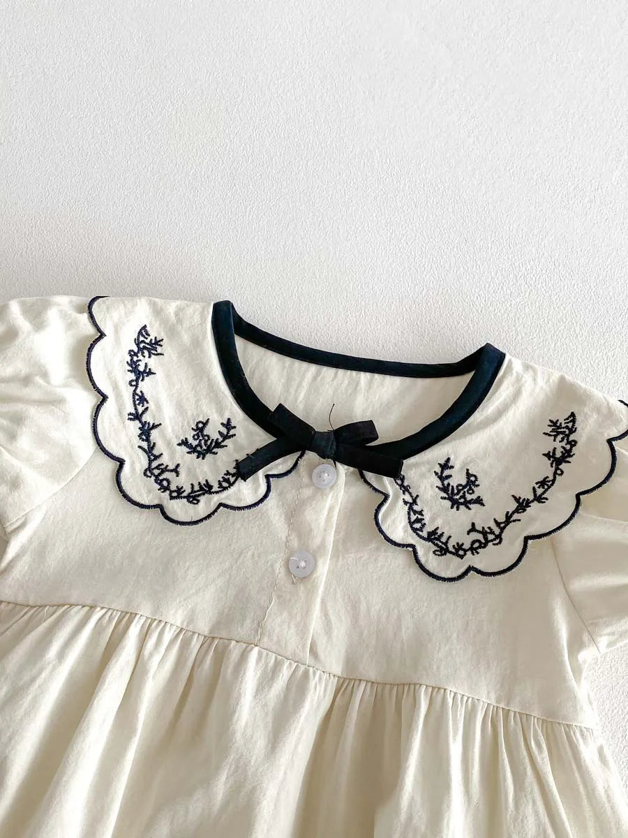 Black Bow Short Sleeve Sweet Romper