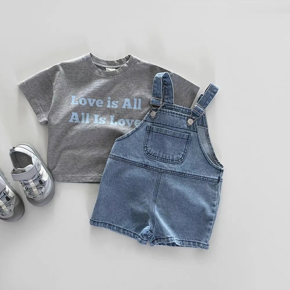 Denim Clip Overalls