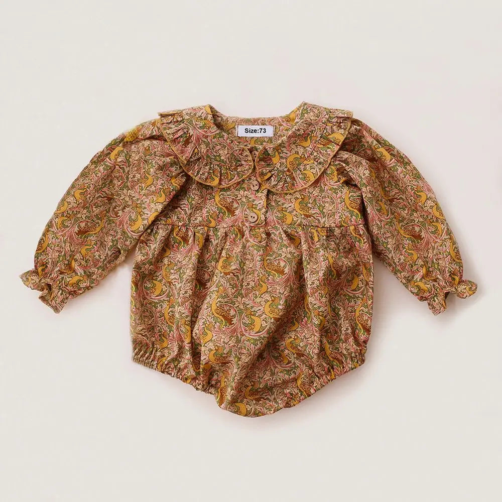 Vintage Floral Collared Rompers