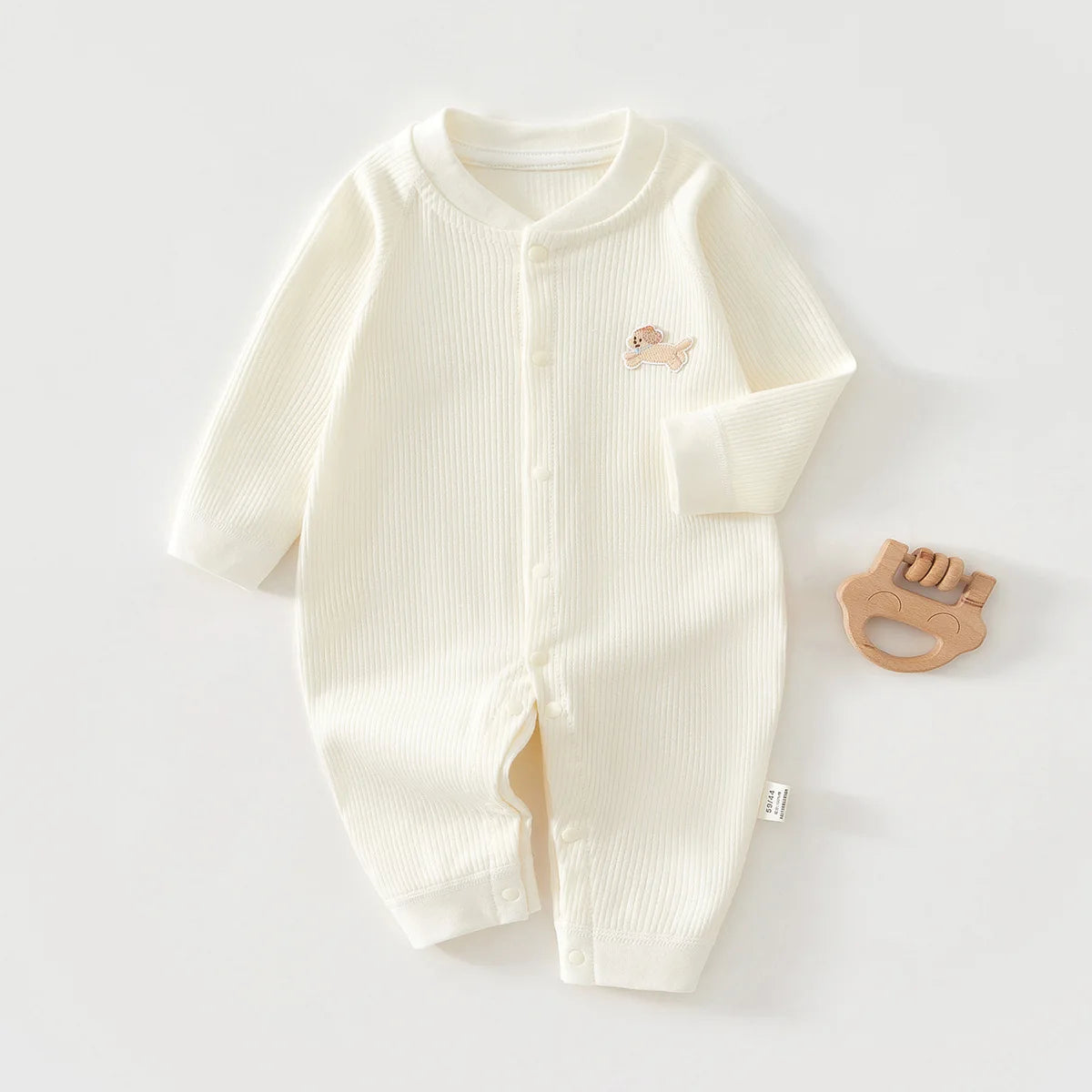 Dog Patch Ribbed Cotton Jumpsuit