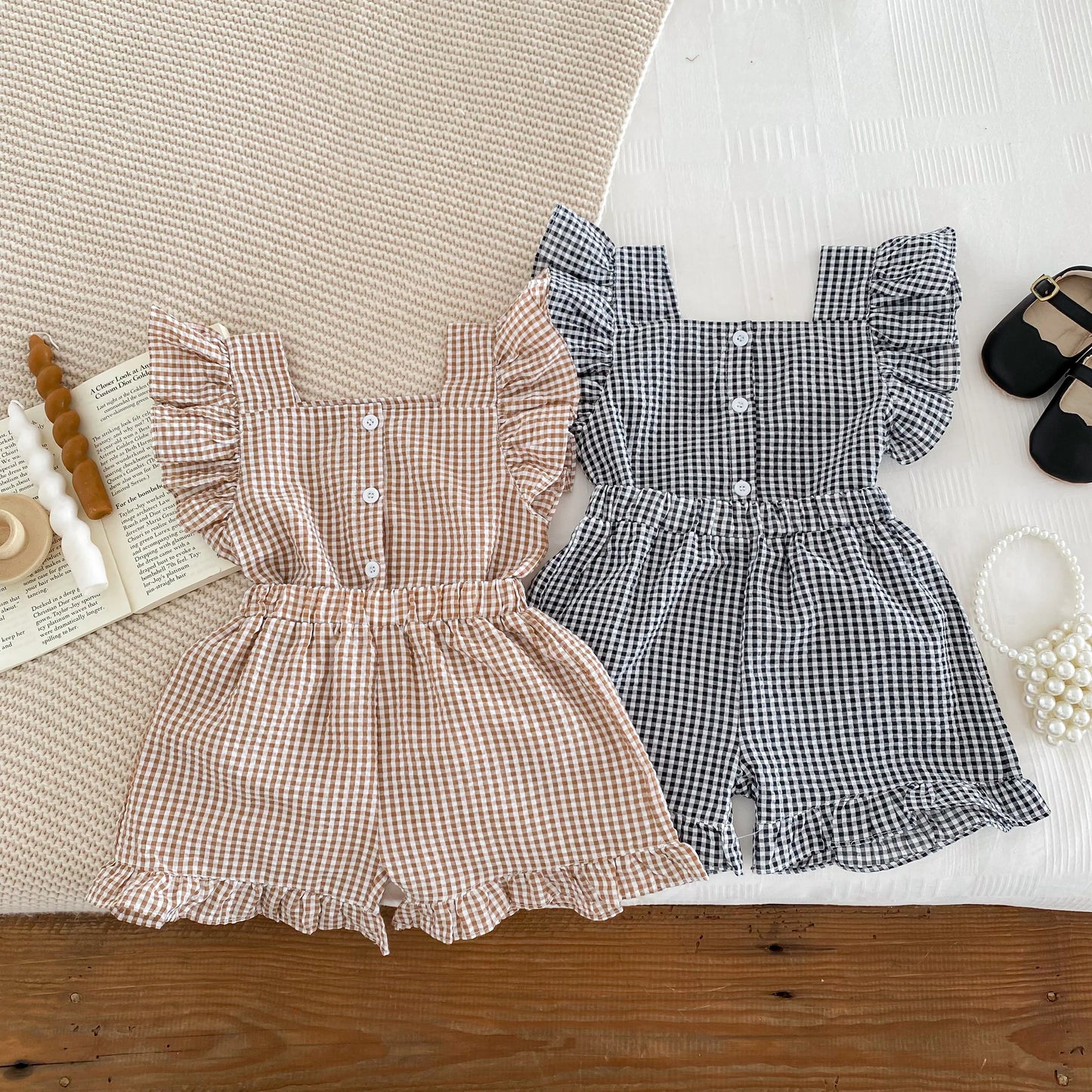 Checkered Blouse Set