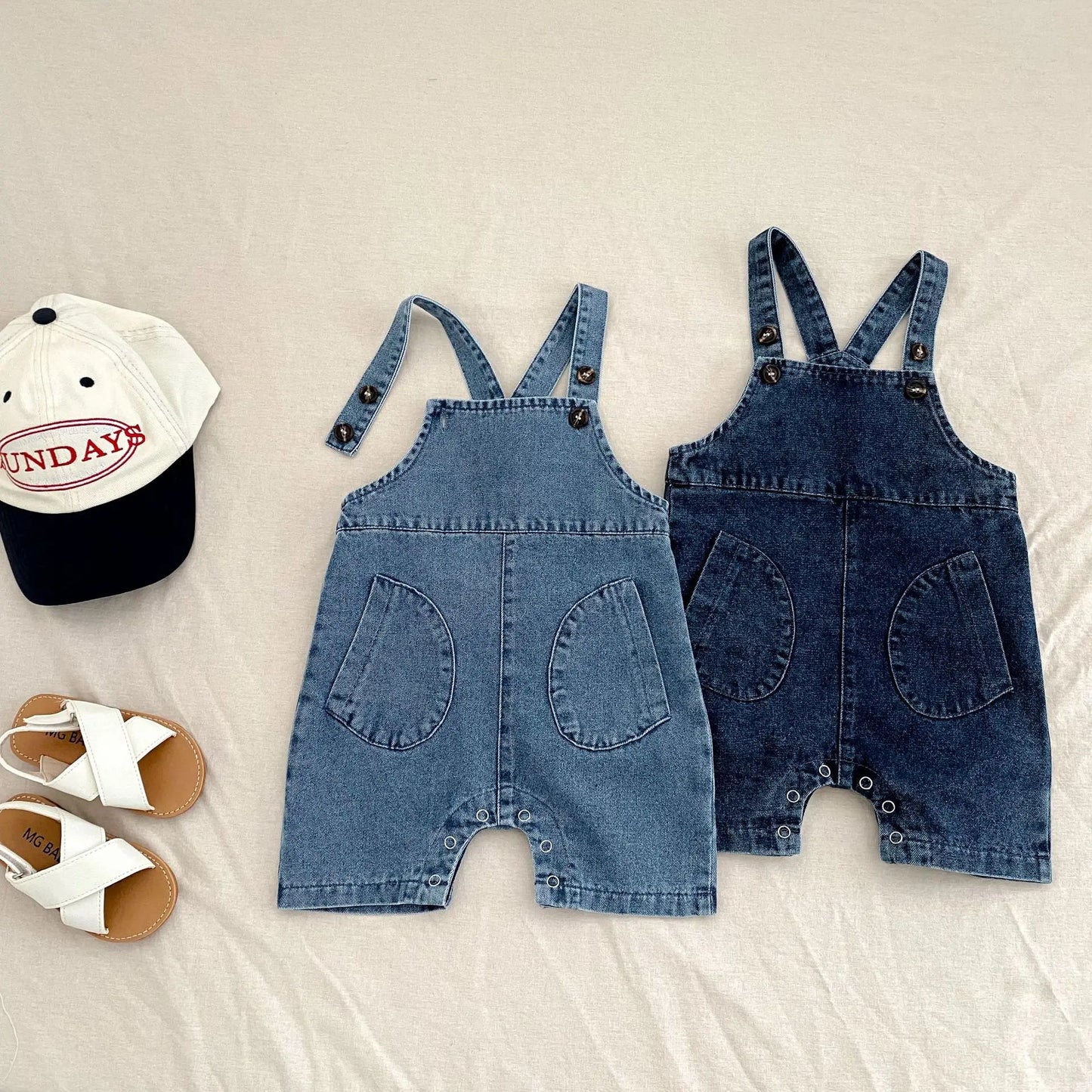 Denim Overall Romper