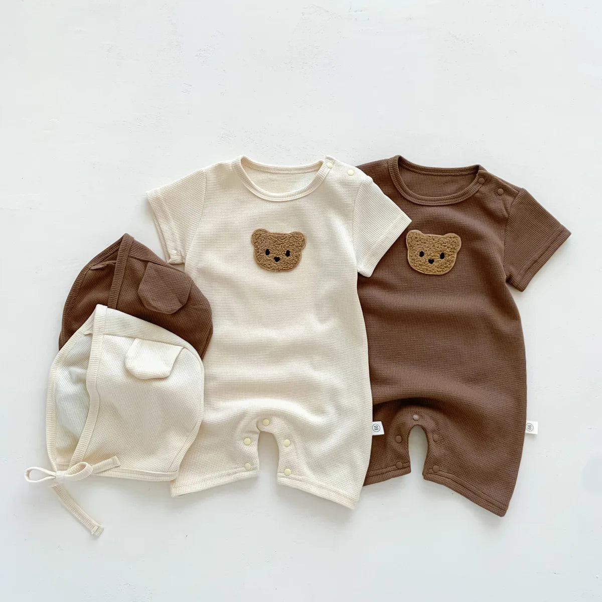 Boys Waffle Patch Bear Set