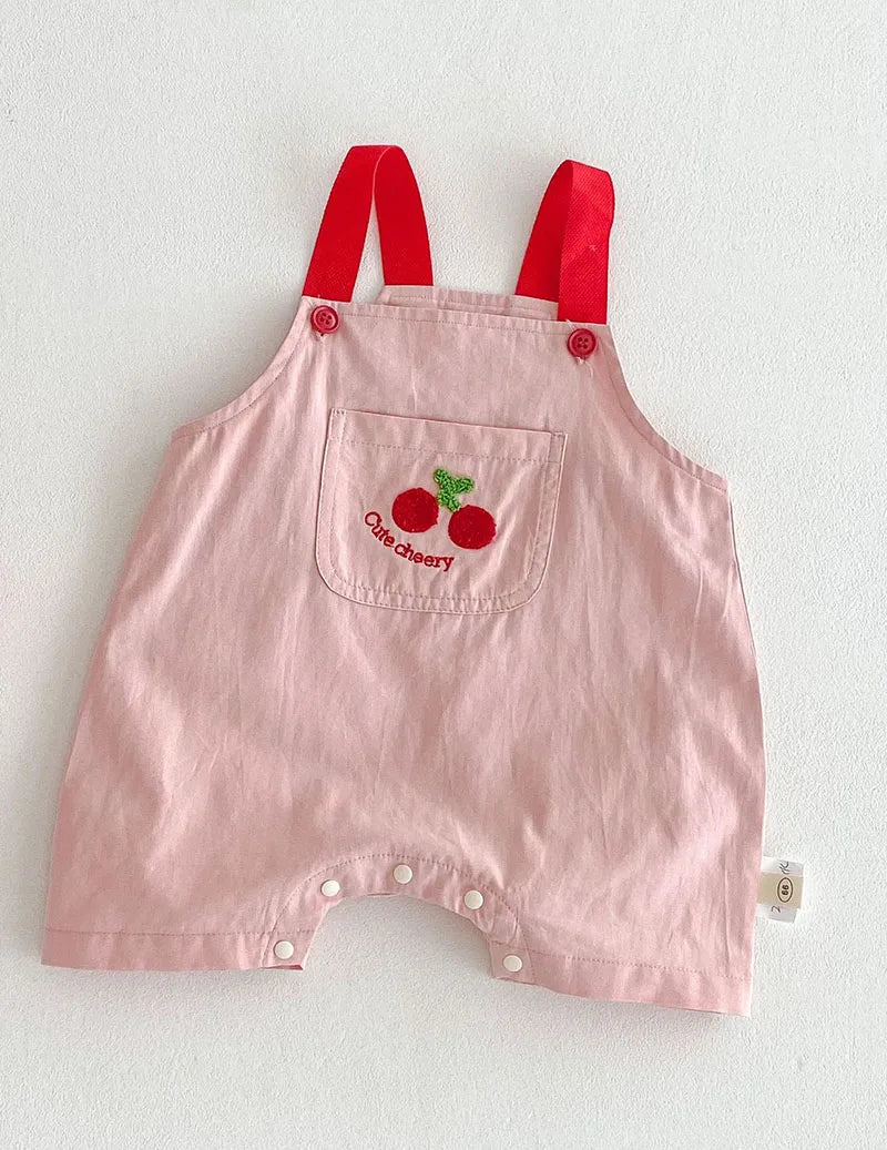 Red Cherry Overalls and T-shirt