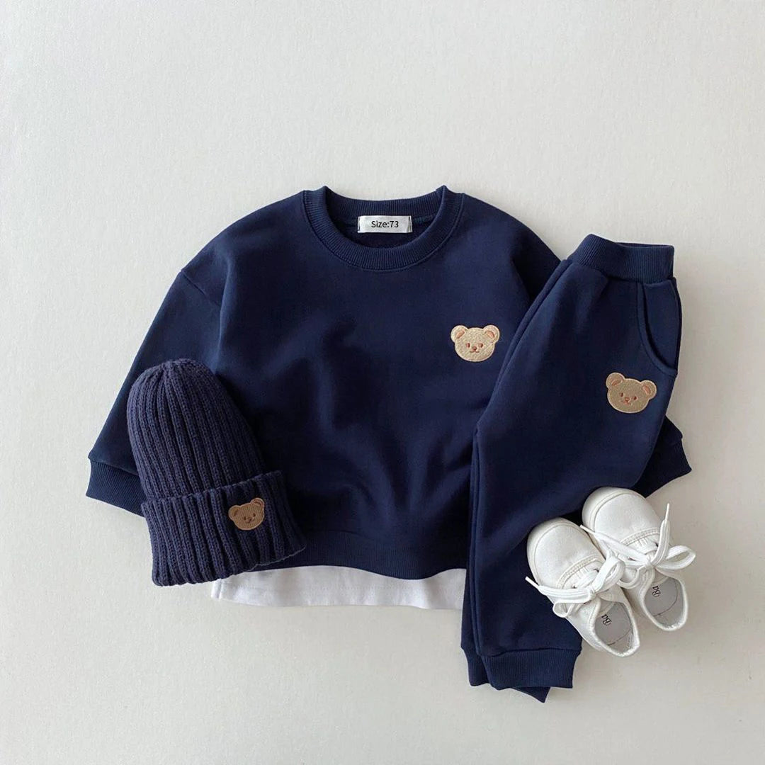 Cub Embroidery Sweatsuit Set