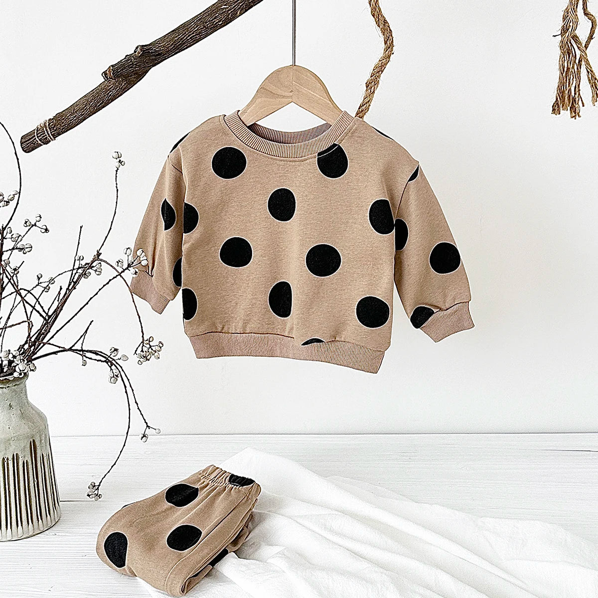 Big Polka Dot Sweatsuit Set