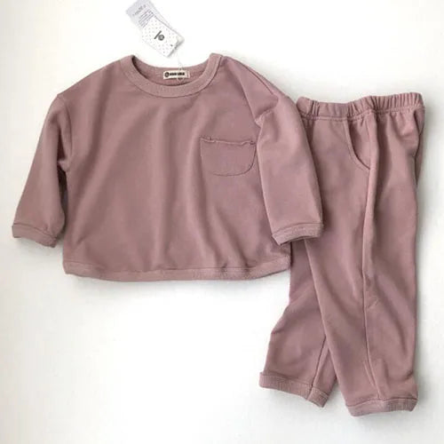 Unisex Solid Colour Cotton Set