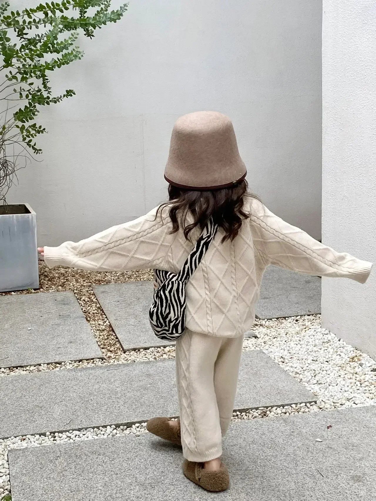 Girls Twisted Knit Set