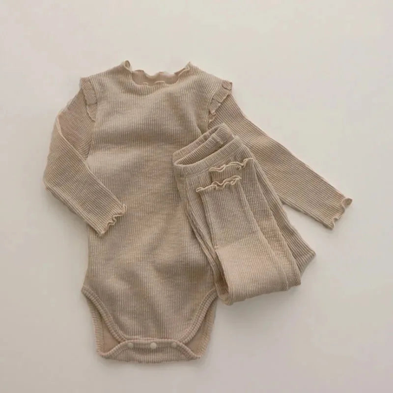 Cotton Ribbed Knit Set