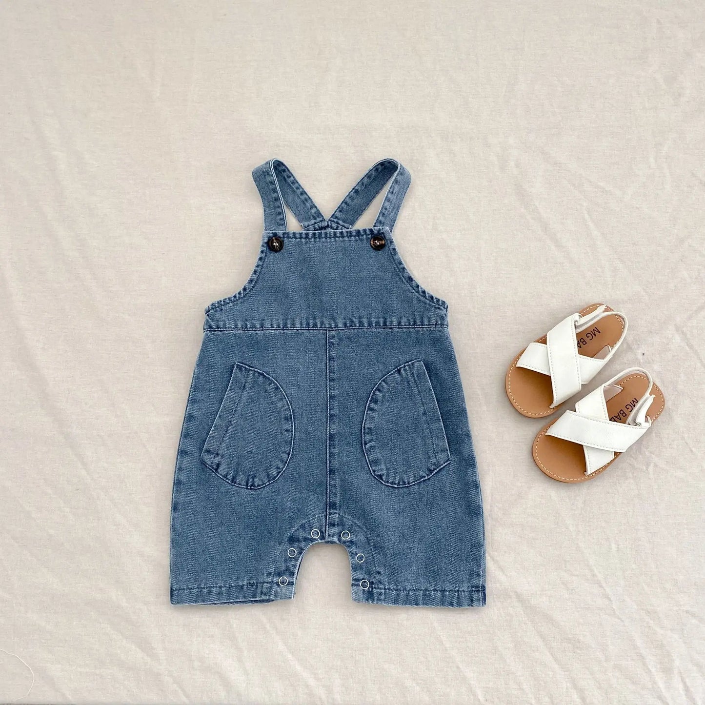 Denim Overall Romper