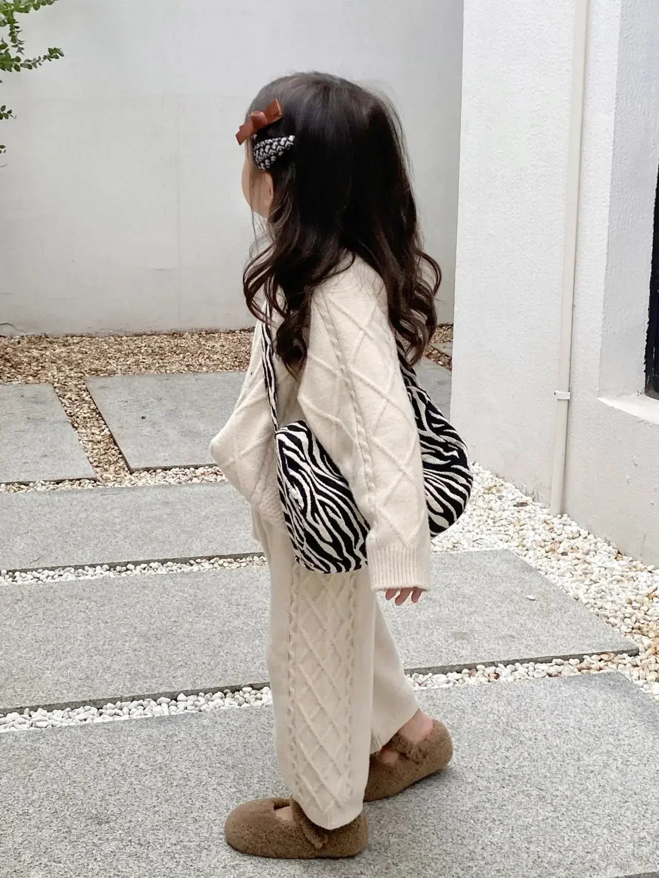 Girls Twisted Knit Set