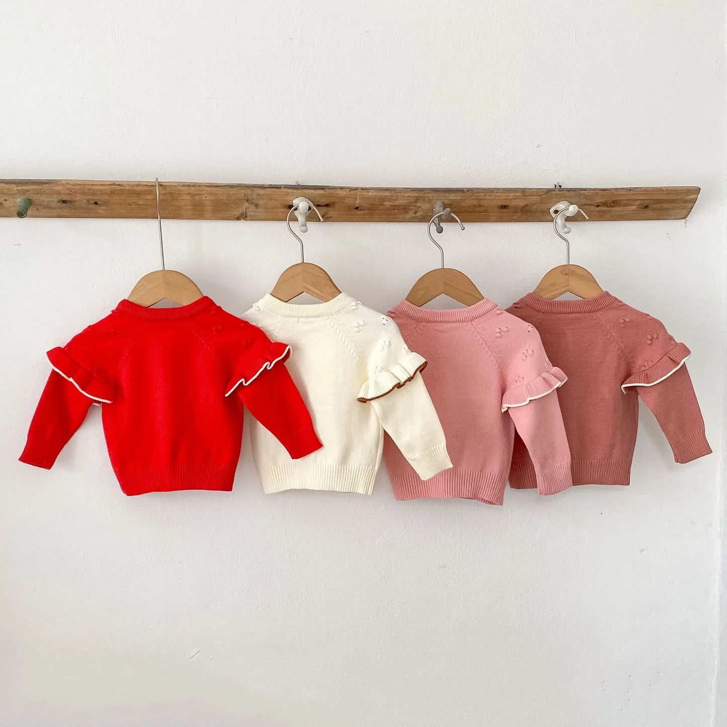 Lotus Ruffled Collar Knit Cardigan