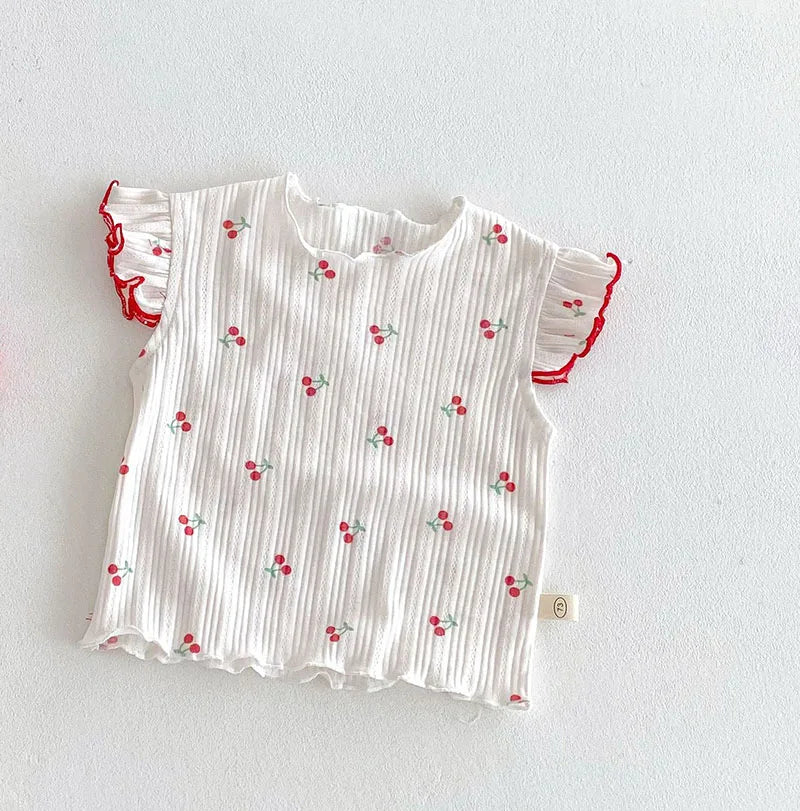 Red Cherry Overalls and T-shirt
