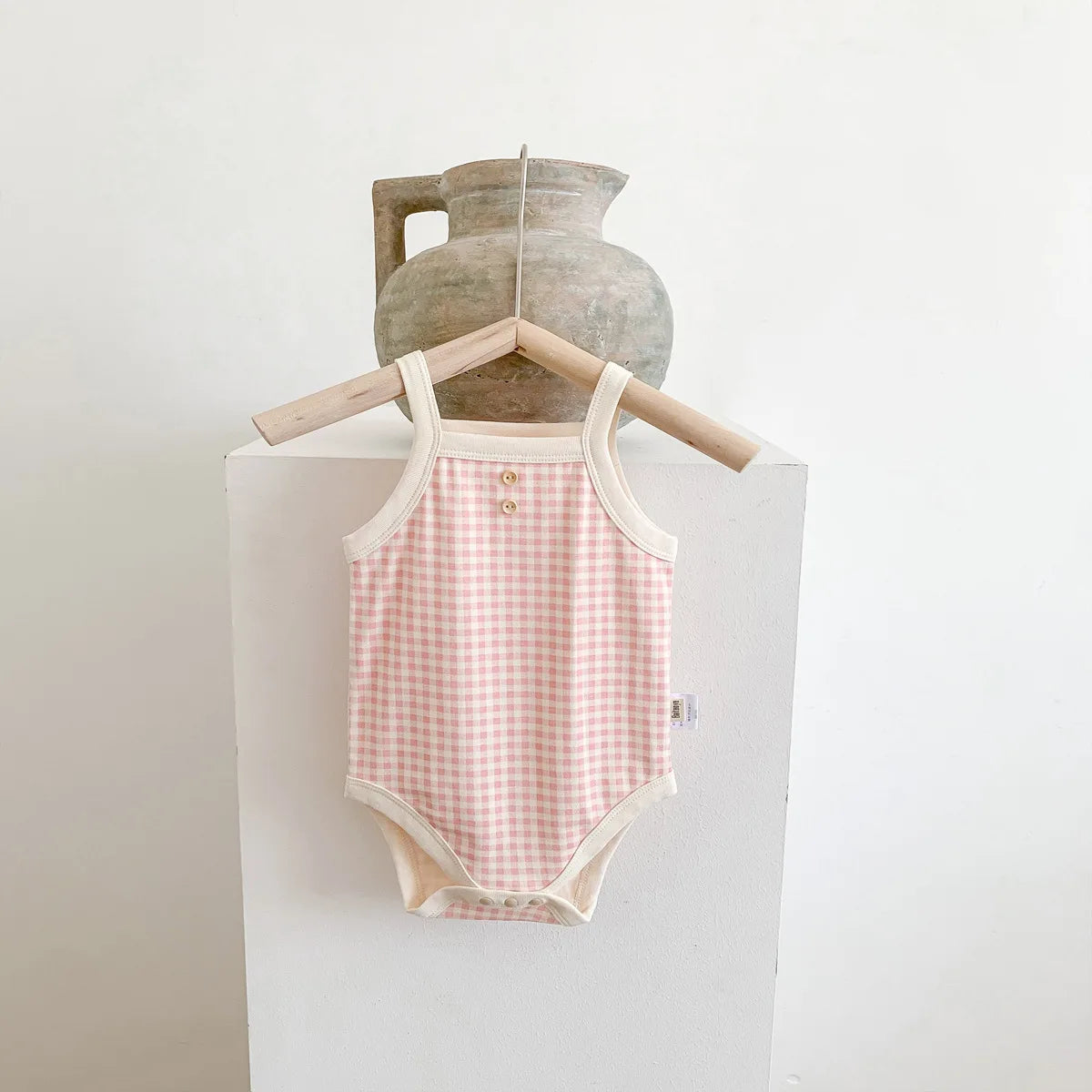 Cotton Plaid Bodysuit