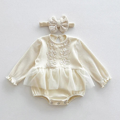 Girls Stitching Romper