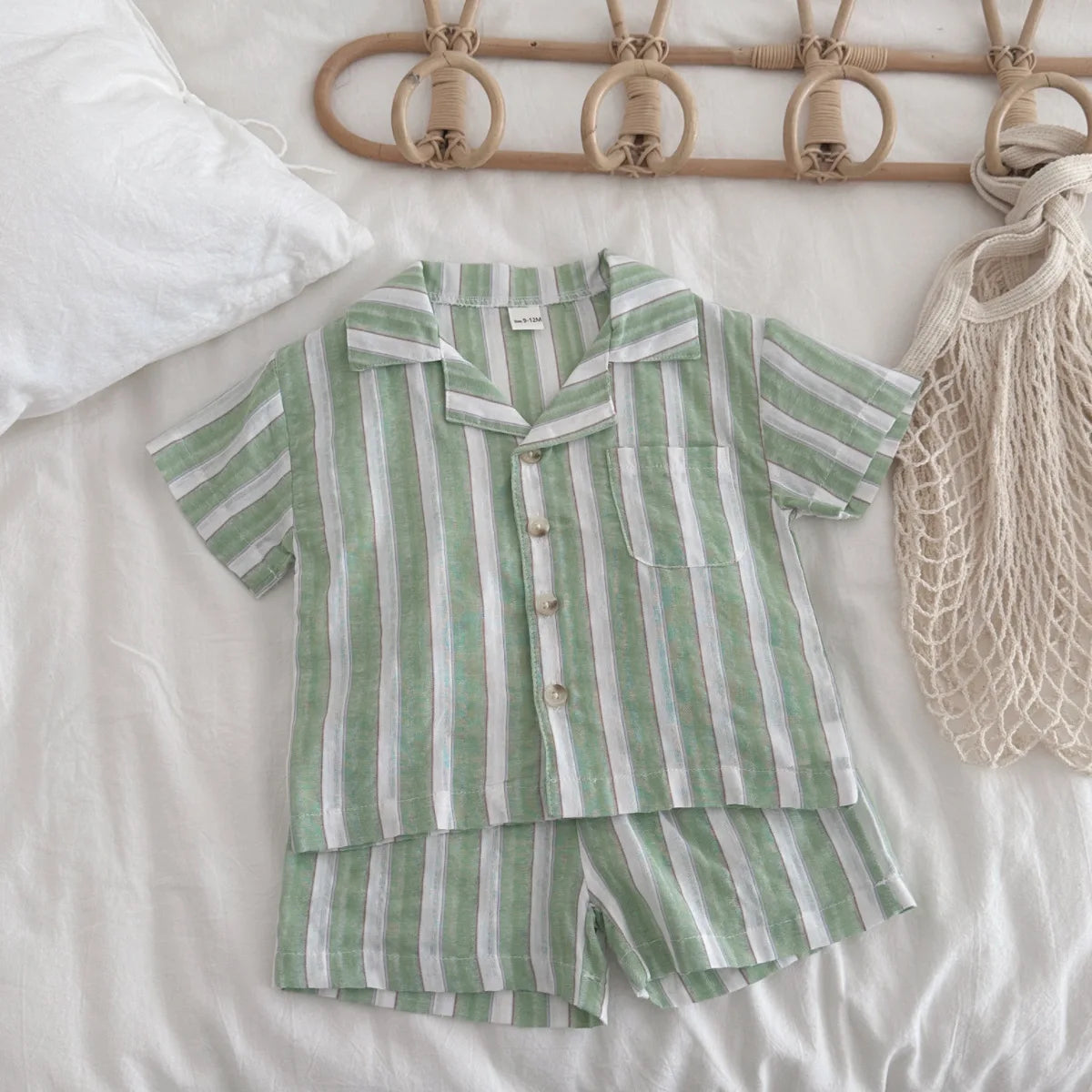 Striped Button Down Set