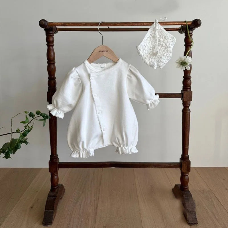 Petal Sleeve Asymmetric Romper