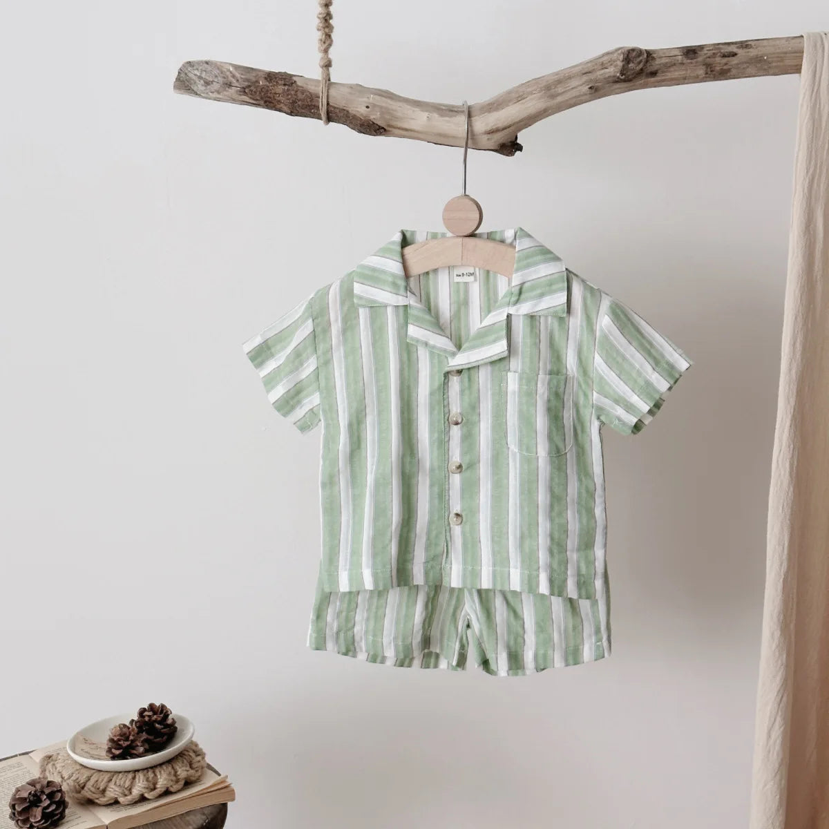 Striped Button Down Set