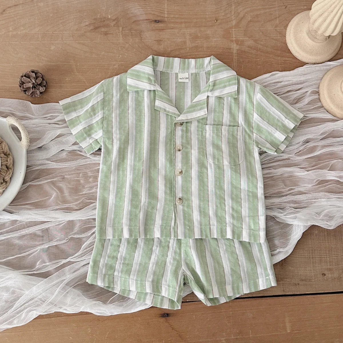 Striped Button Down Set