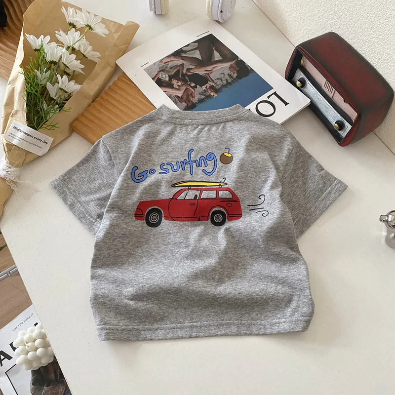 Go Surfing Car Print T-shirt