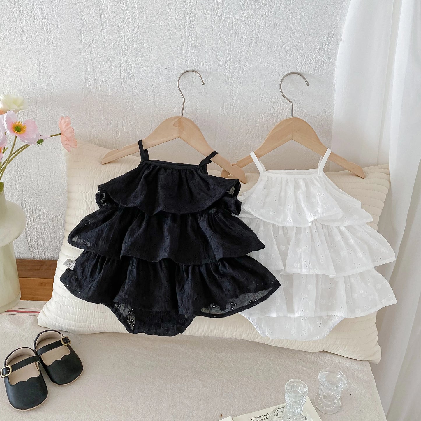 Princess Cotton Sling Romper Dress