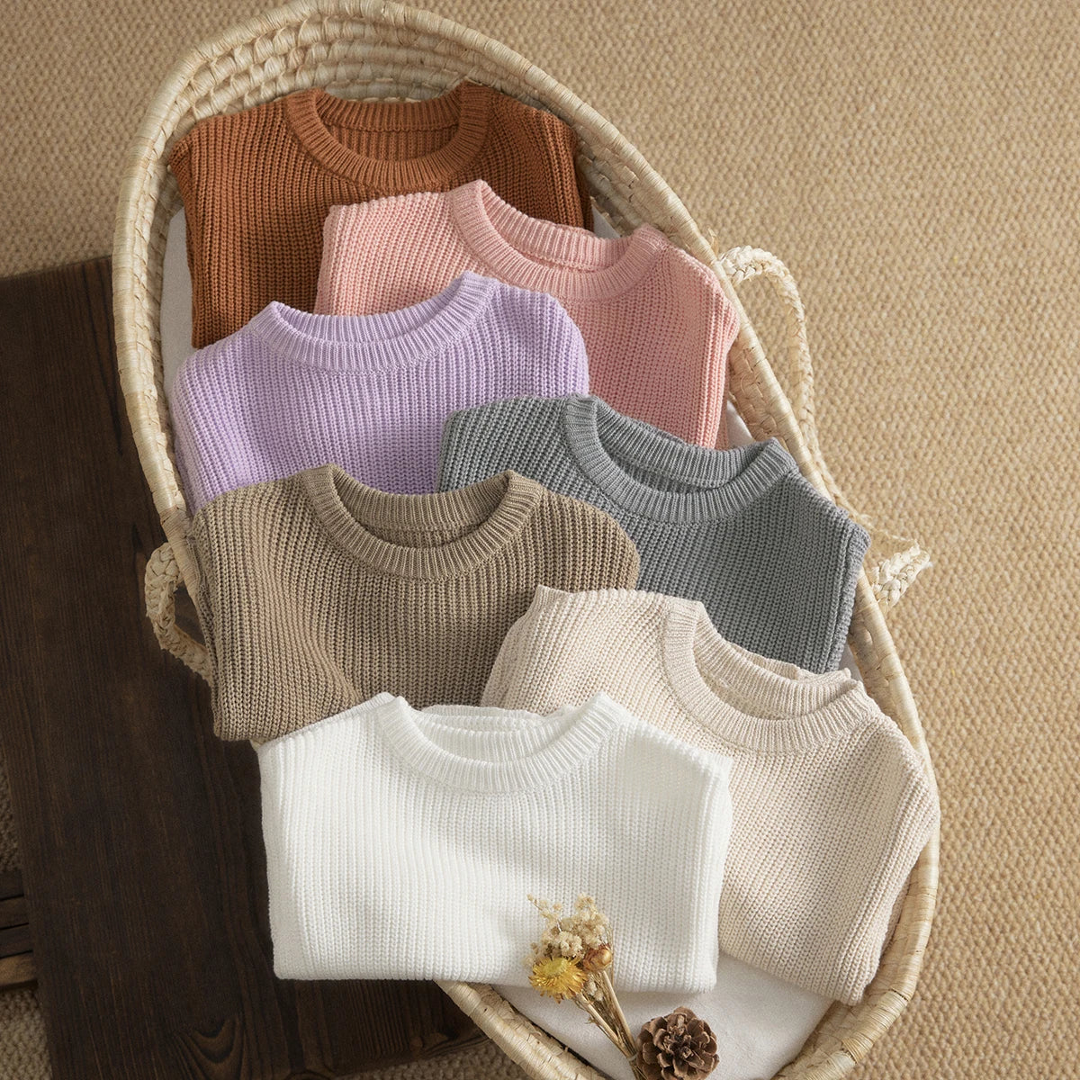 Solid Colour Warm Knit Romper