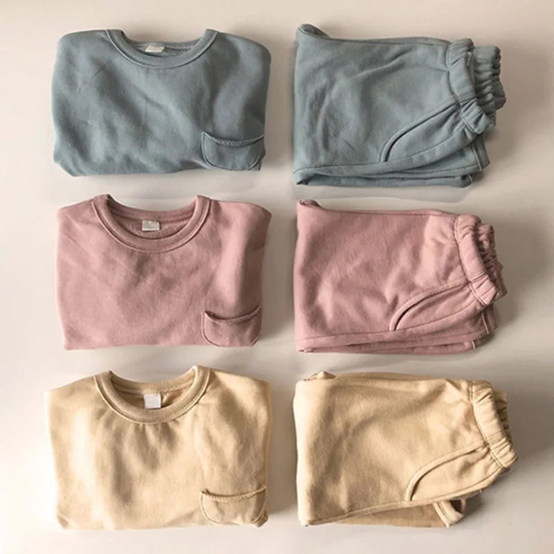 Unisex Solid Colour Cotton Set
