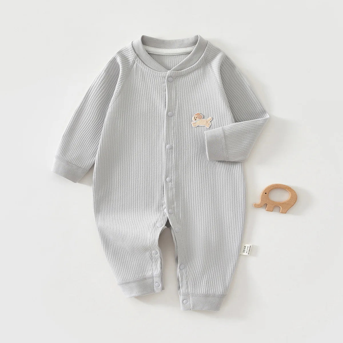 Dog Patch Ribbed Cotton Jumpsuit