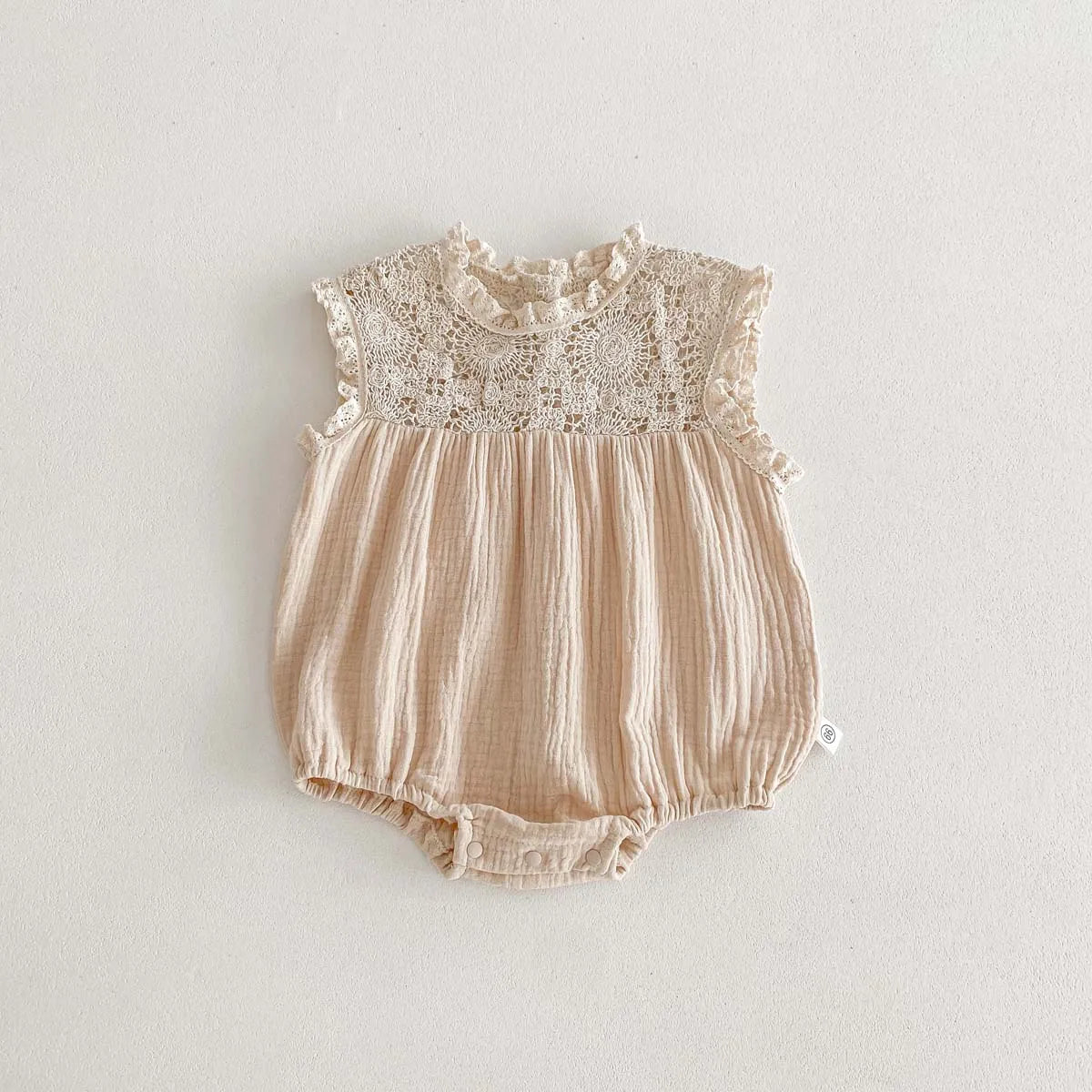 Sleeveless Cotton Lace Romper