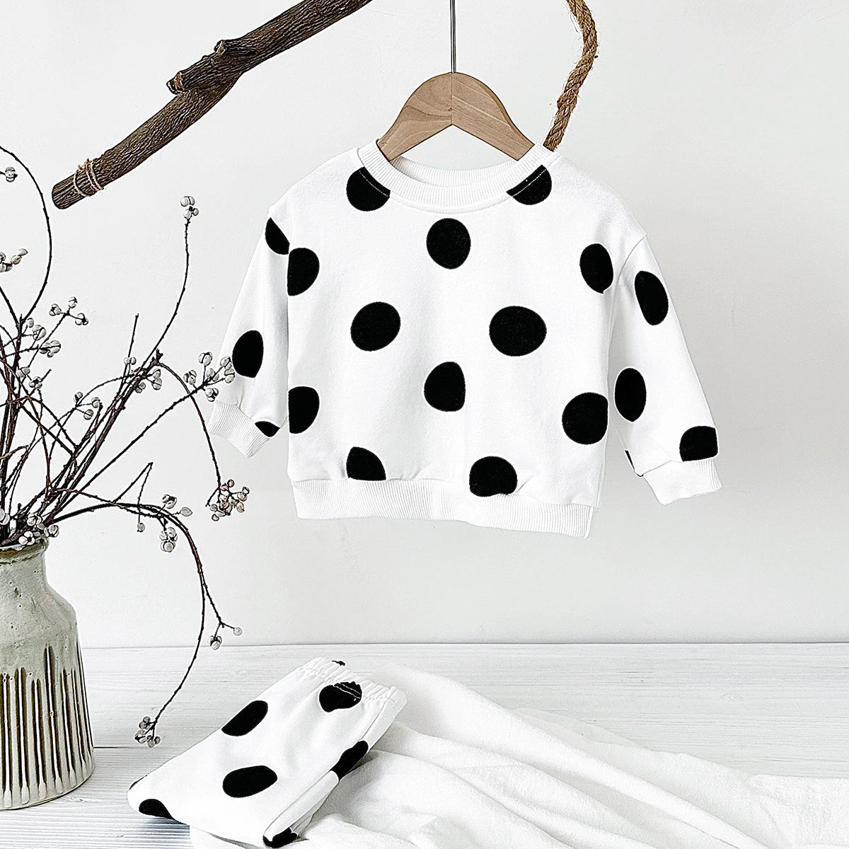 Big Polka Dot Sweatsuit Set