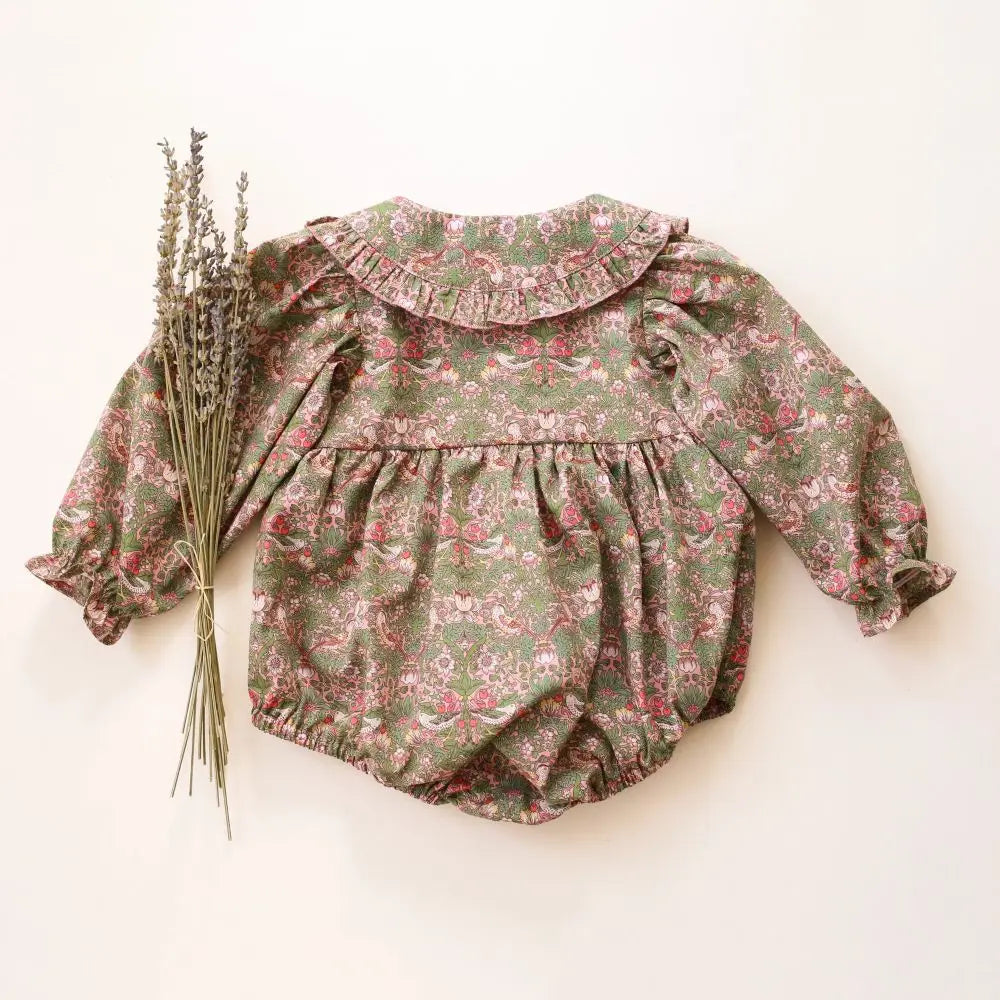 Vintage Floral Collared Rompers