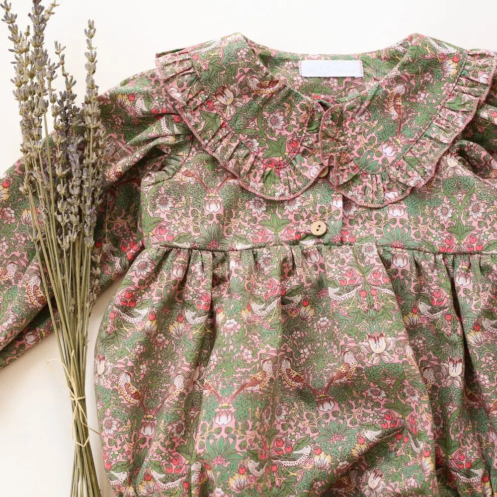 Vintage Floral Collared Rompers
