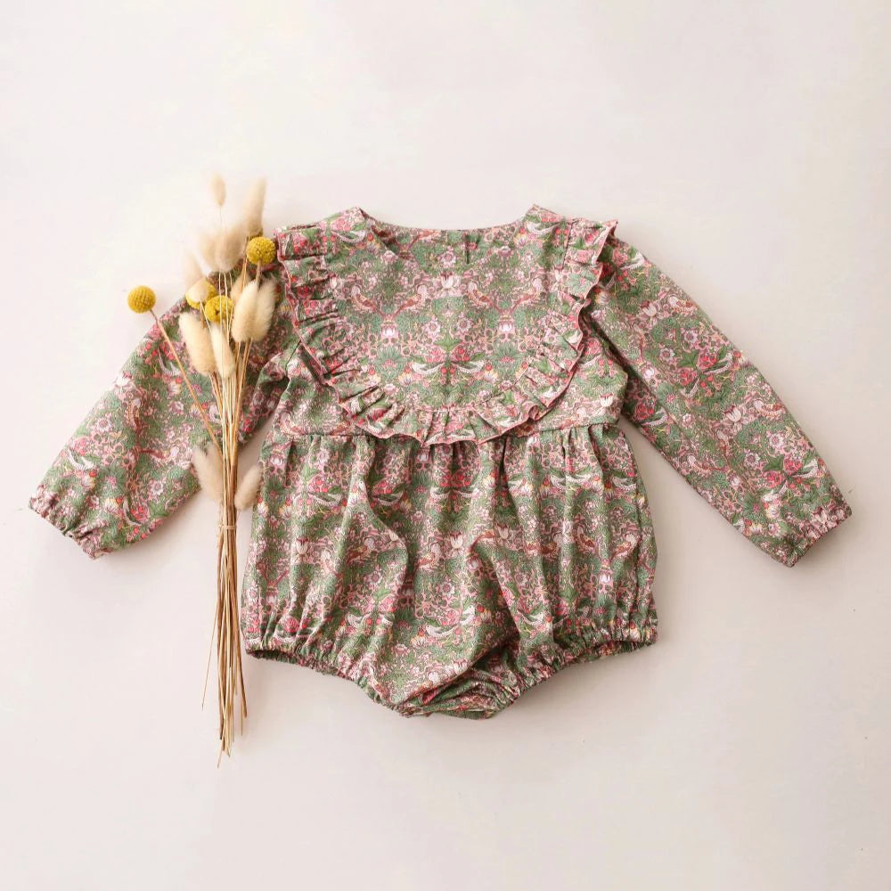 Vintage Floral Collared Rompers