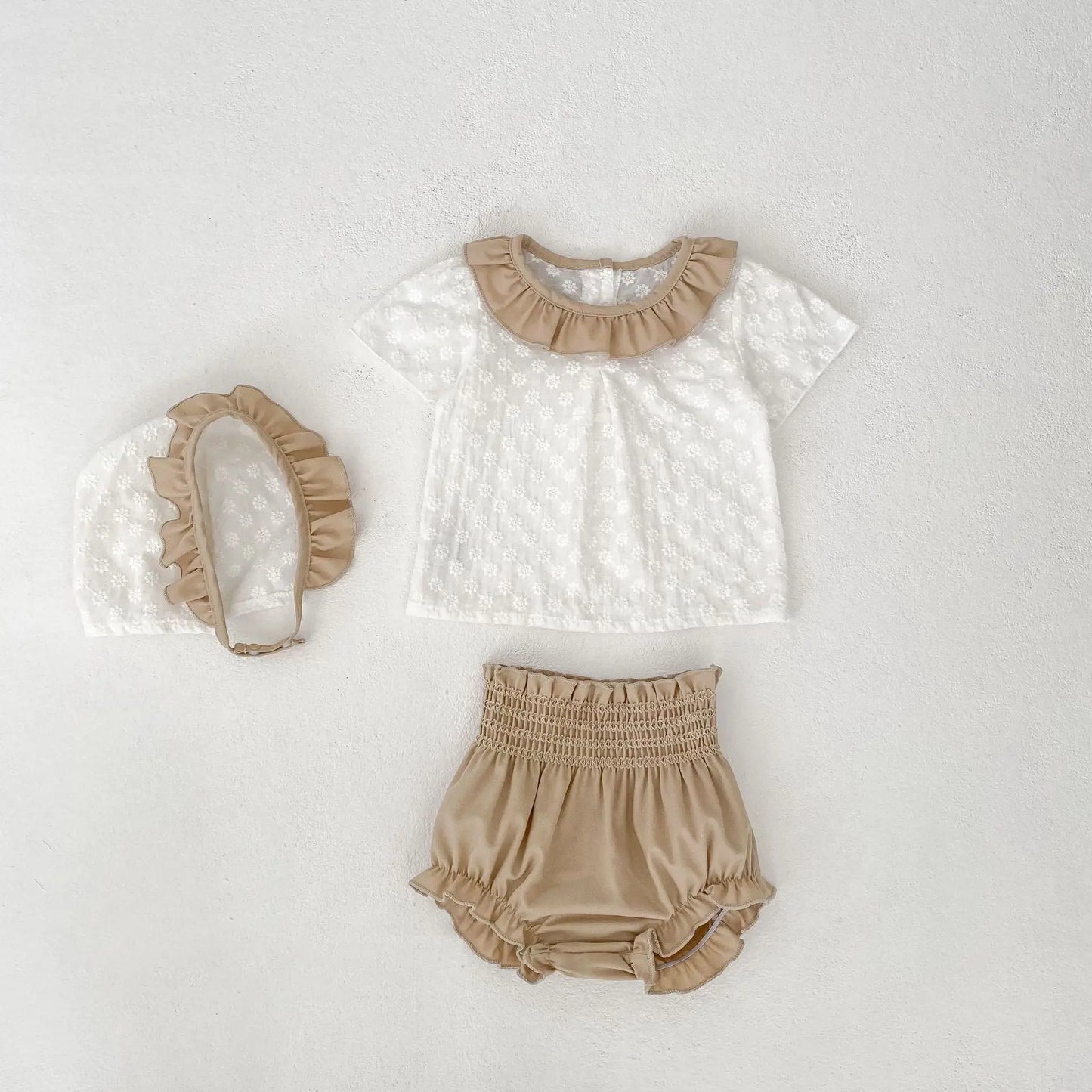 Brown Floral Embroidery Set