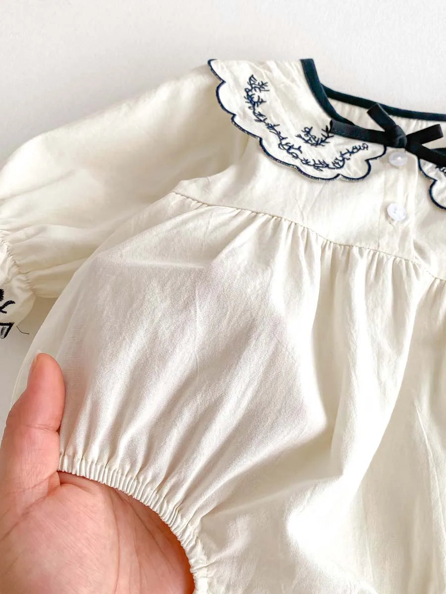 Black Bow Long Sleeve Sweet Romper