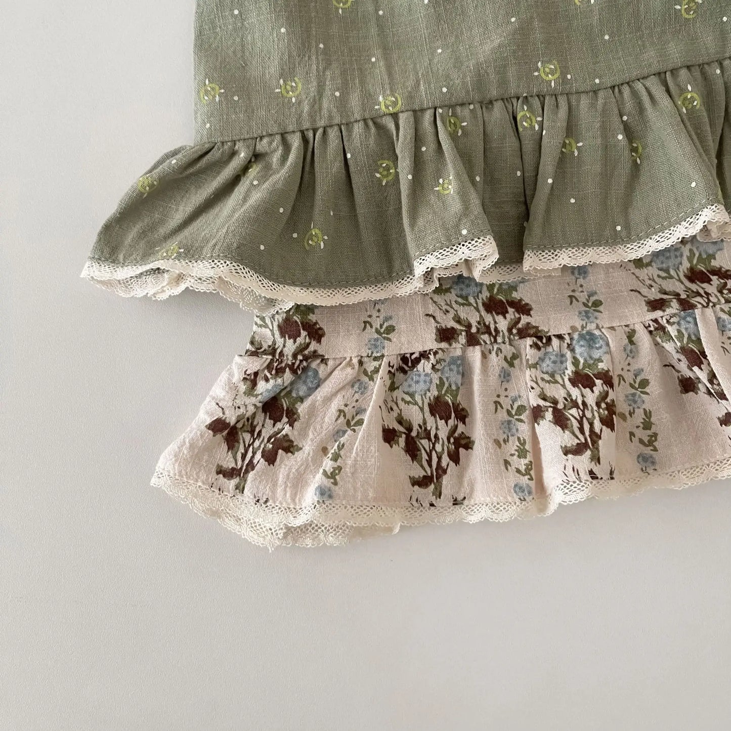 Cotton Laced Floral Bloomer Set
