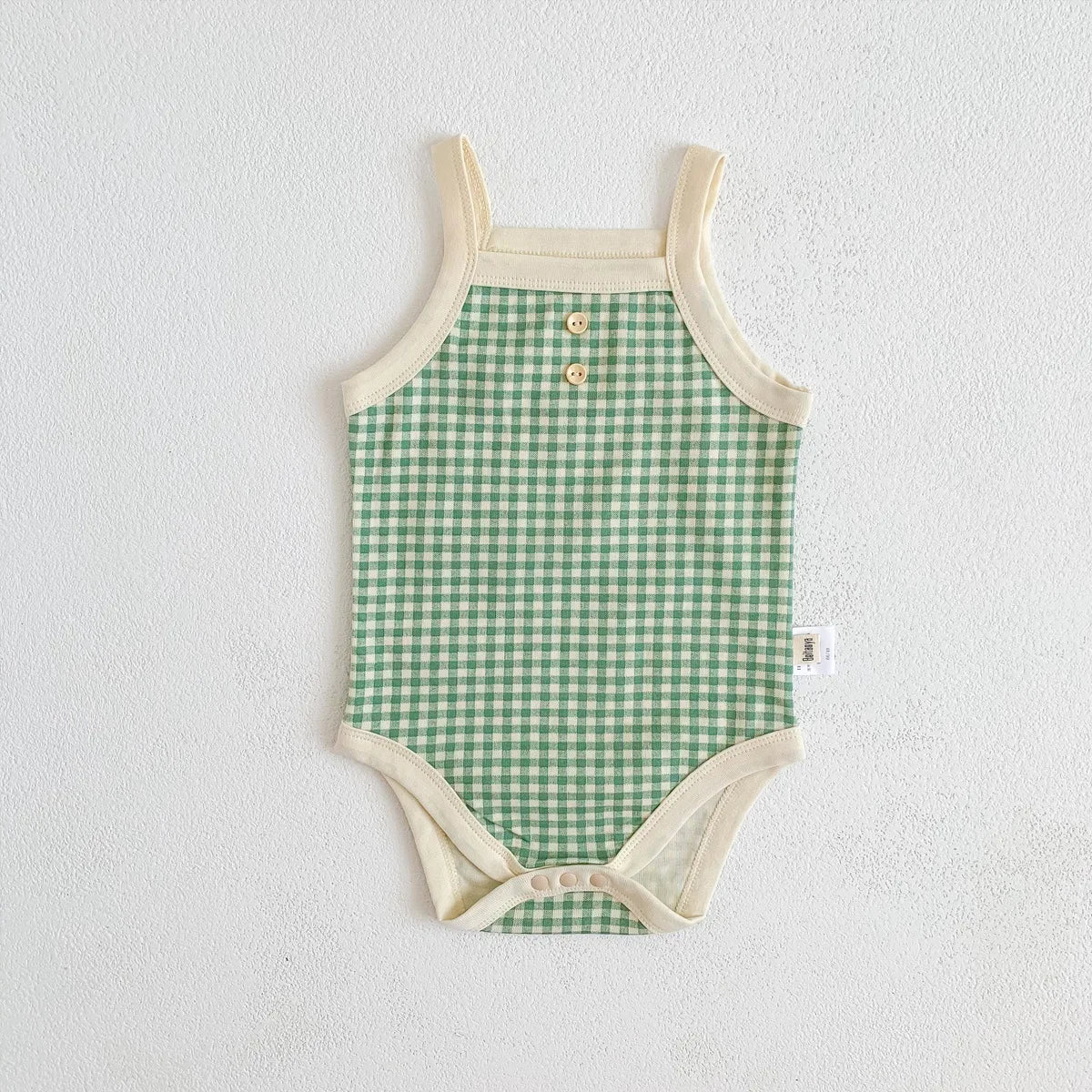 Cotton Plaid Bodysuit