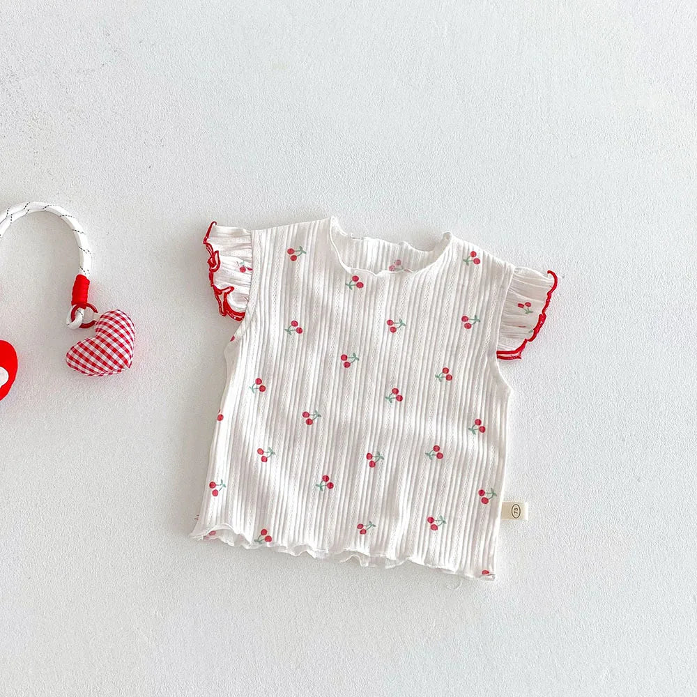 Red Cherry Overalls and T-shirt