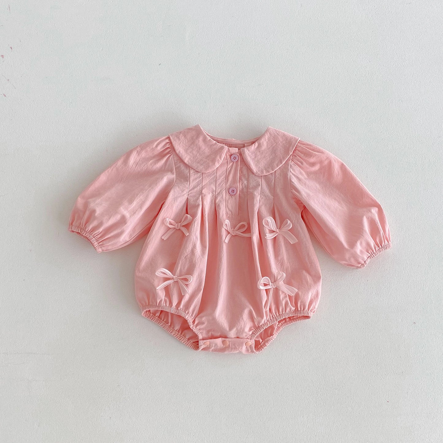 Cute Pink Bow Princess Romper