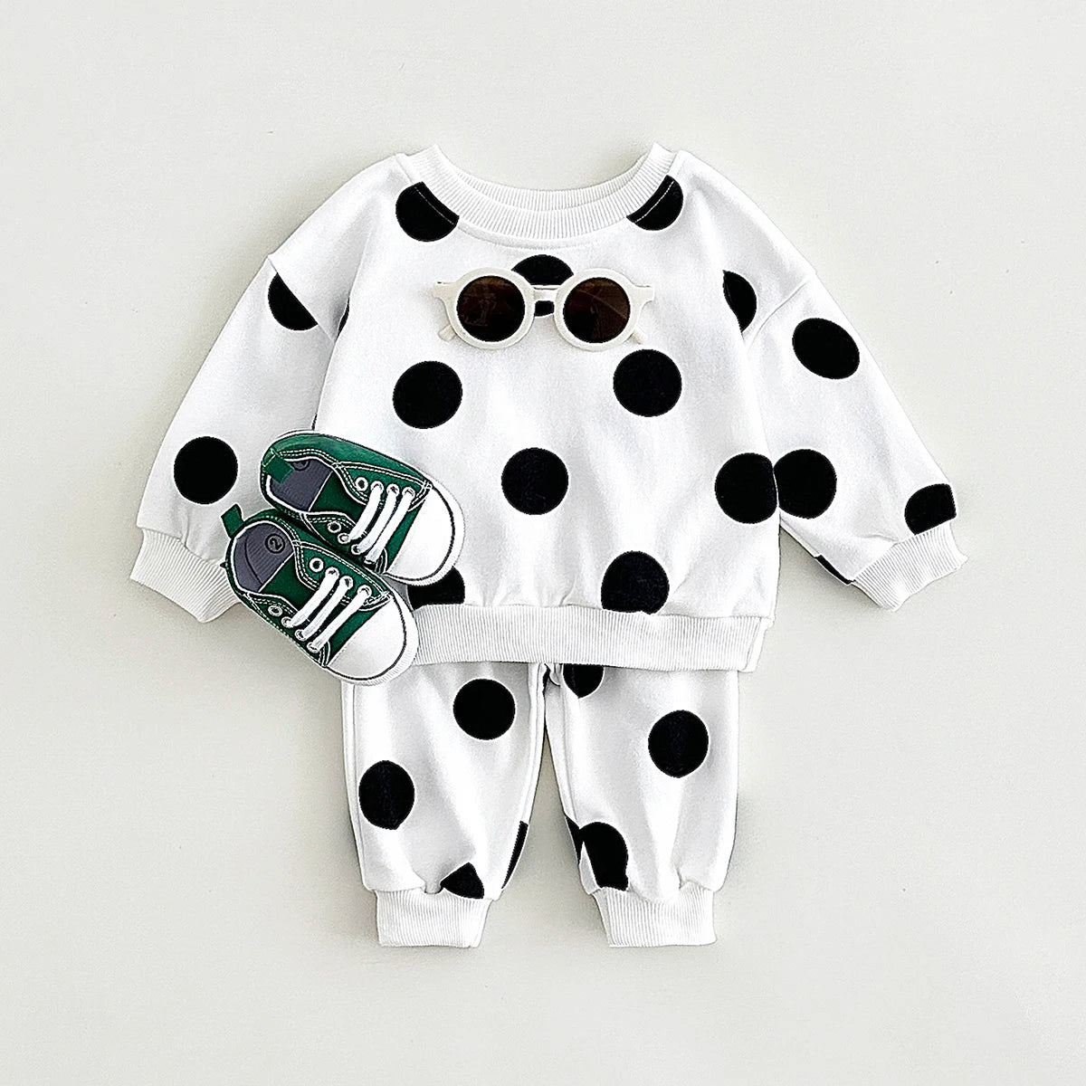 Big Polka Dot Sweatsuit Set