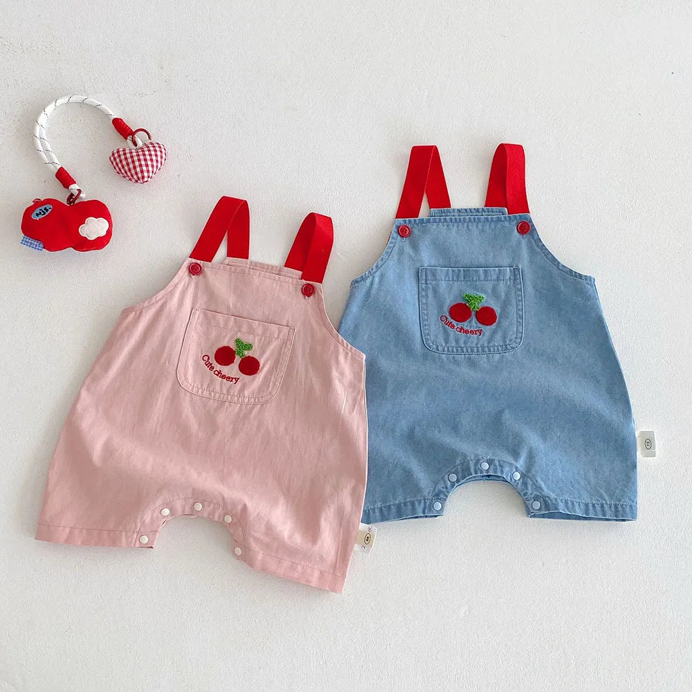 Red Cherry Overalls and T-shirt