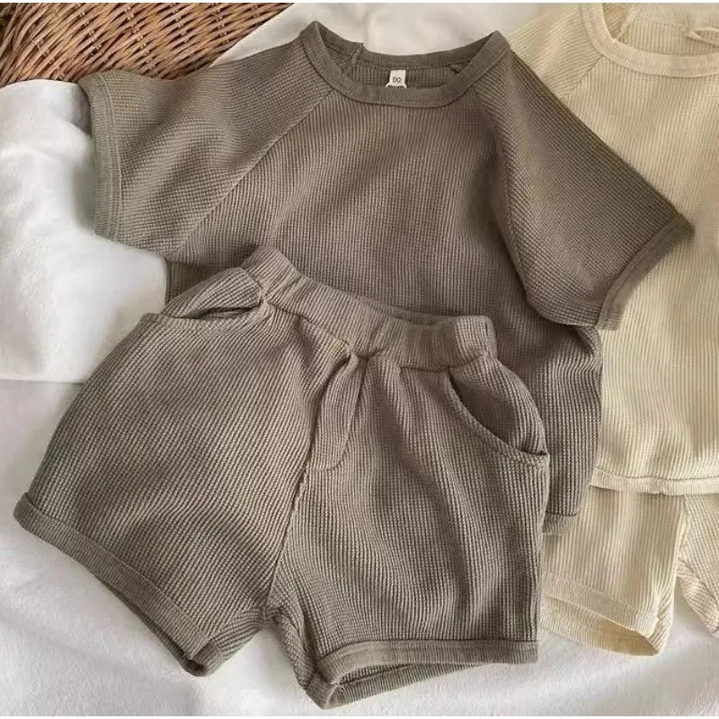 Waffle Knit Set