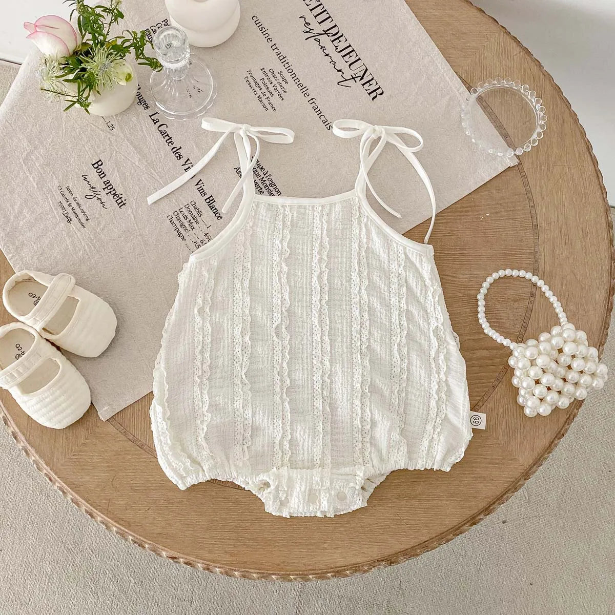 Lace Bow-tie Romper