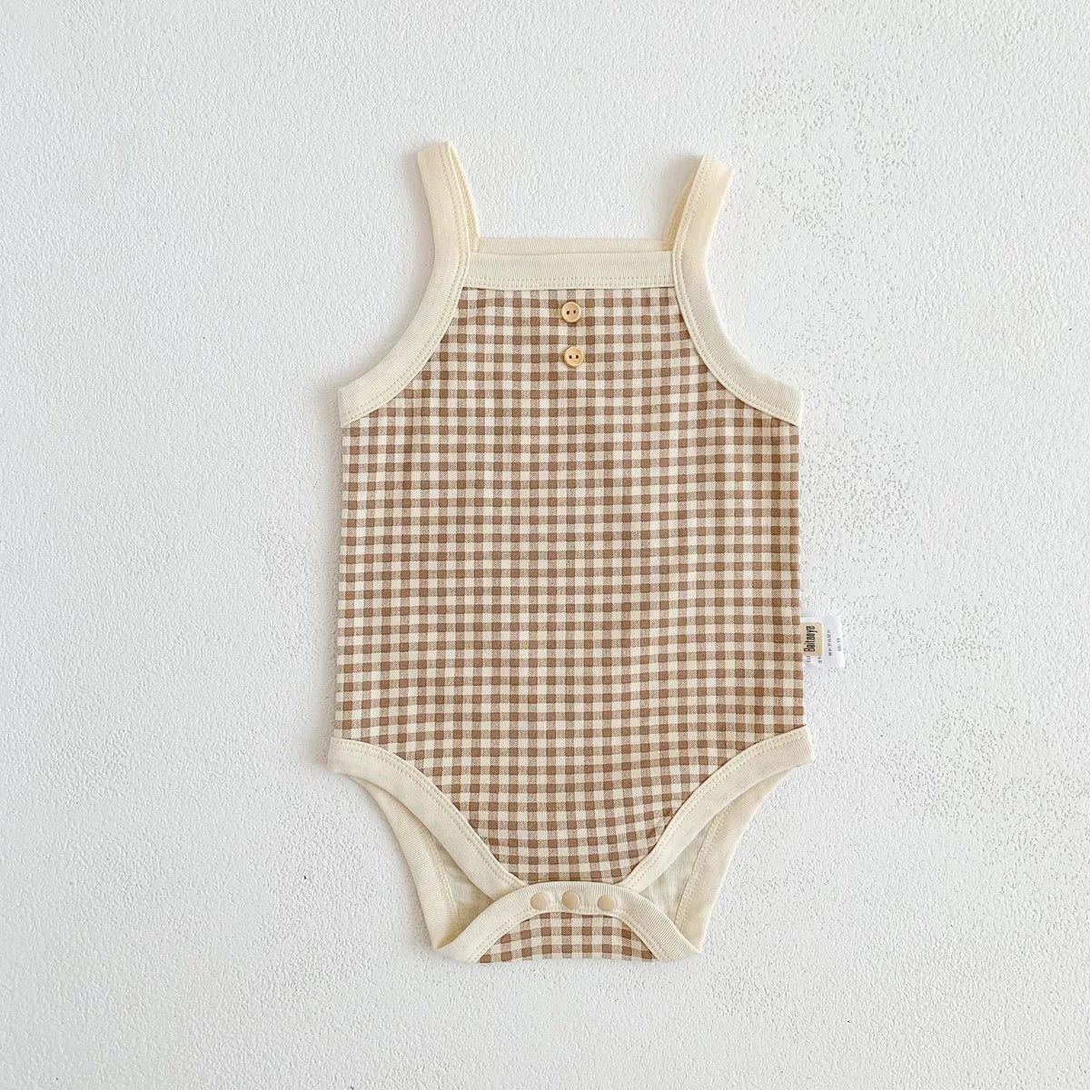 Cotton Plaid Bodysuit