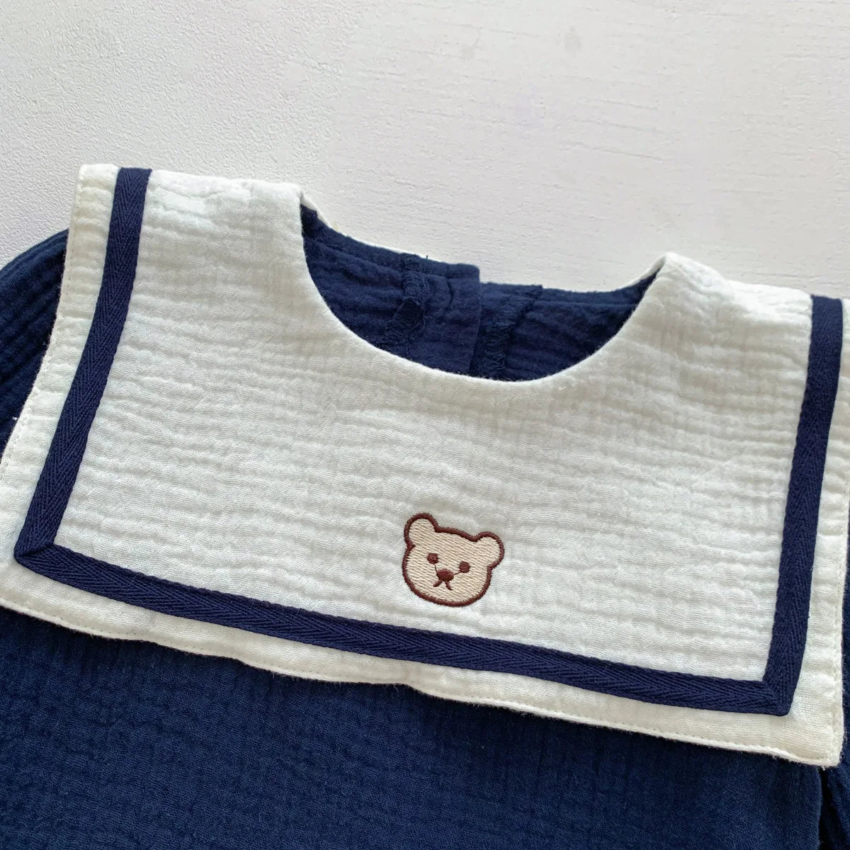 Navy Blue Bear Embroidery Set