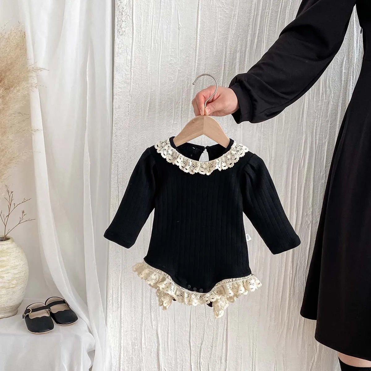 Hollow Laced Knit Bodysuit