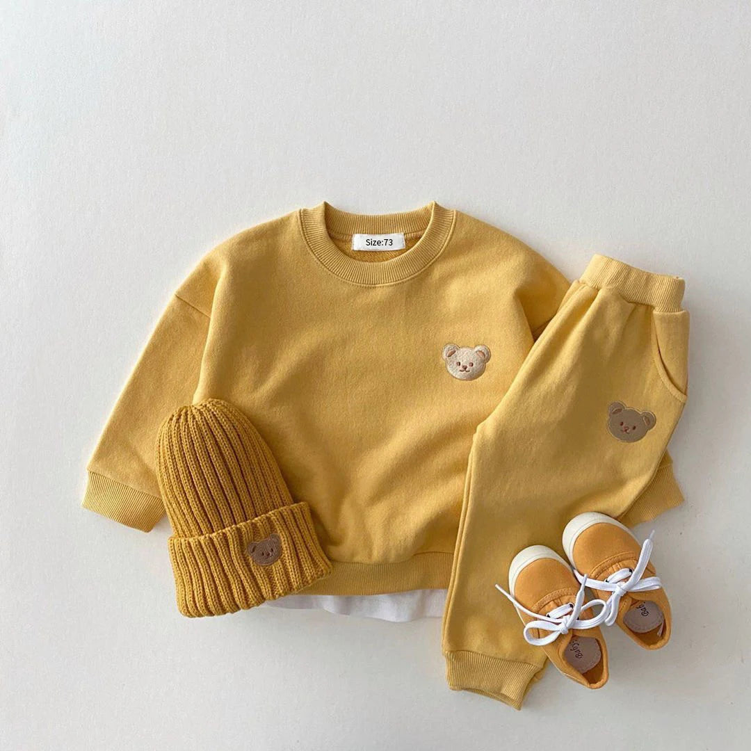 Cub Embroidery Sweatsuit Set