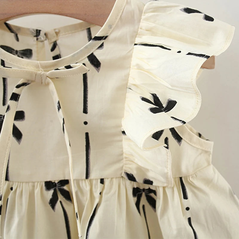 Ruffle Black Bow Dress
