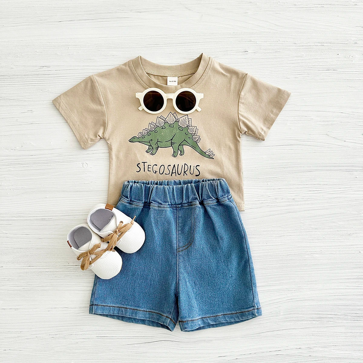 Dinosaur Print Denim Set