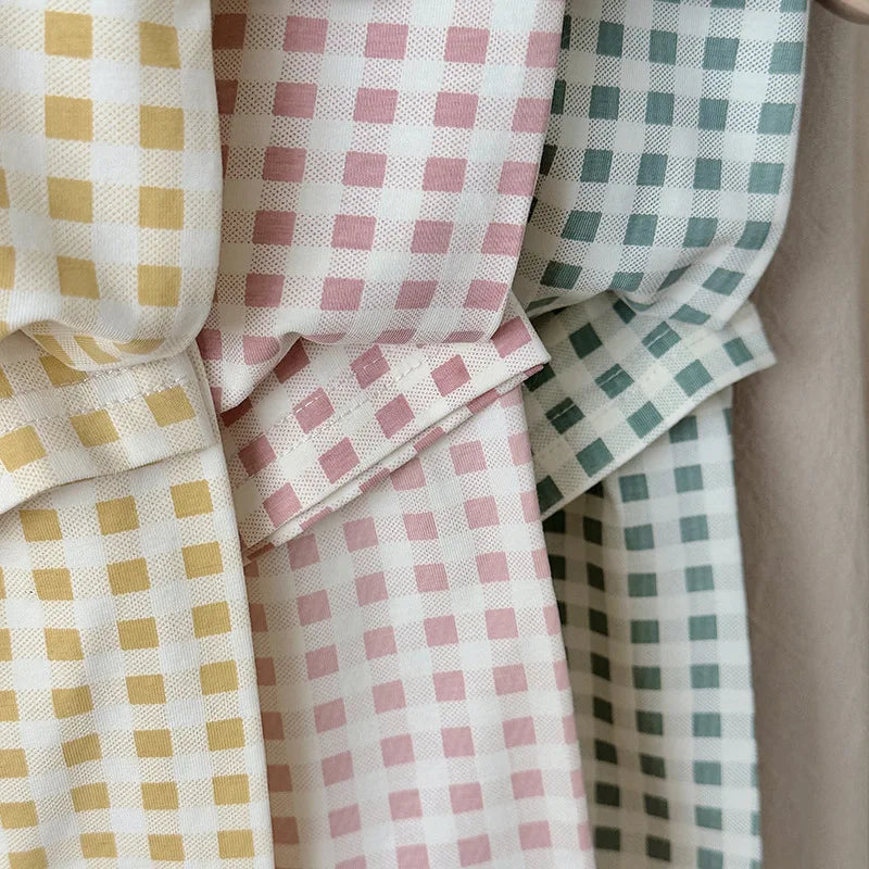Checkered Cotton Camisole Set